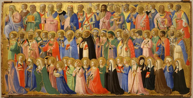 Die Vorläufer Christi mit Heiligen und Märtyrern