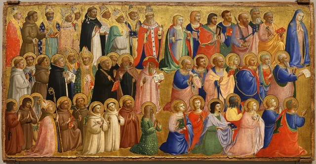 The Virgin Mary with the Apostles and Other Saints