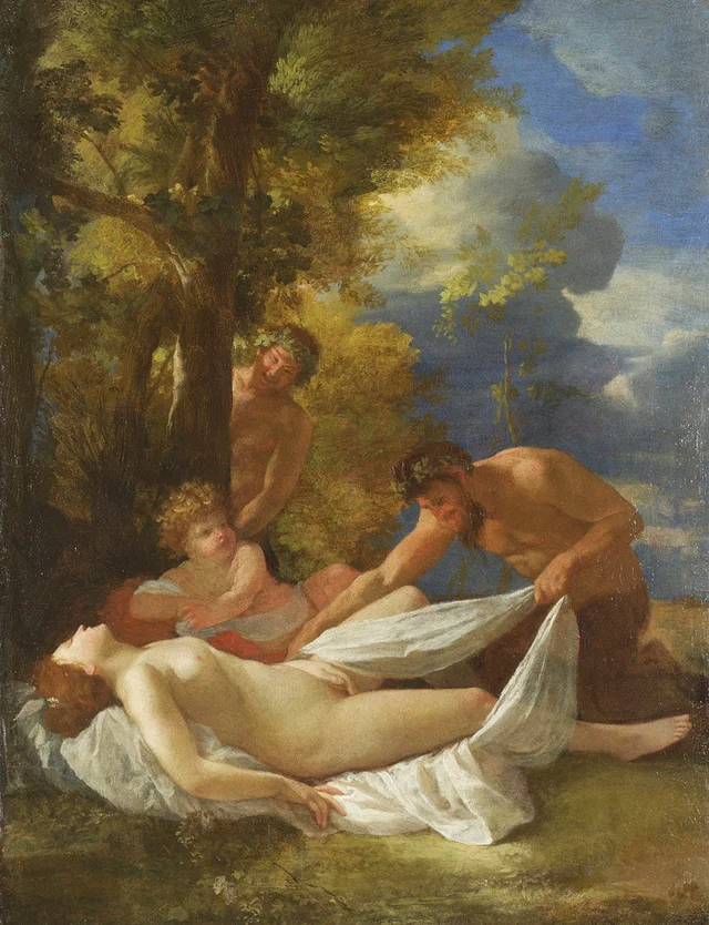 Nymphe mit Satyrn