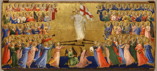 Christus verherrlicht im himmlischen Hofstaat