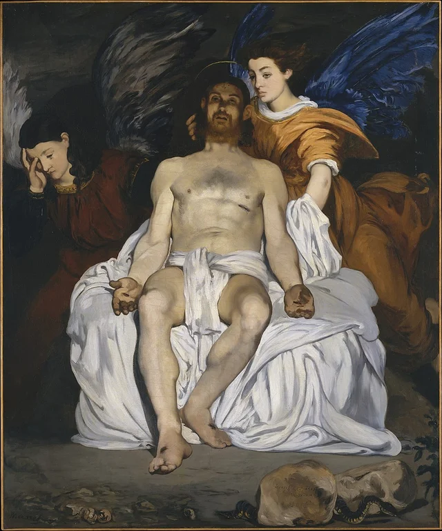 Cristo morto con angeli