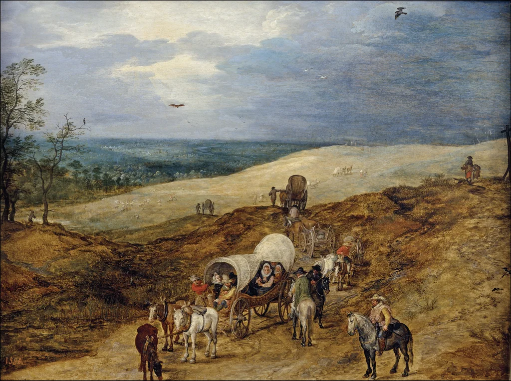 Landscape with Wagons