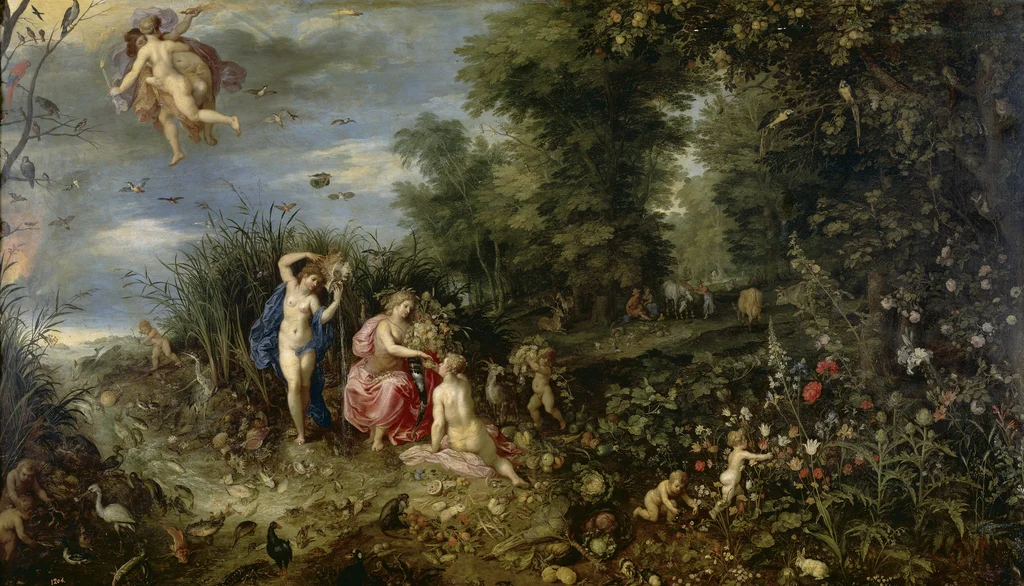 L'Abondance et les quatre éléments