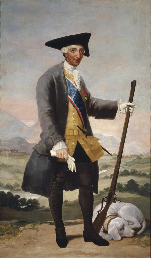 Carlo III in abito da caccia