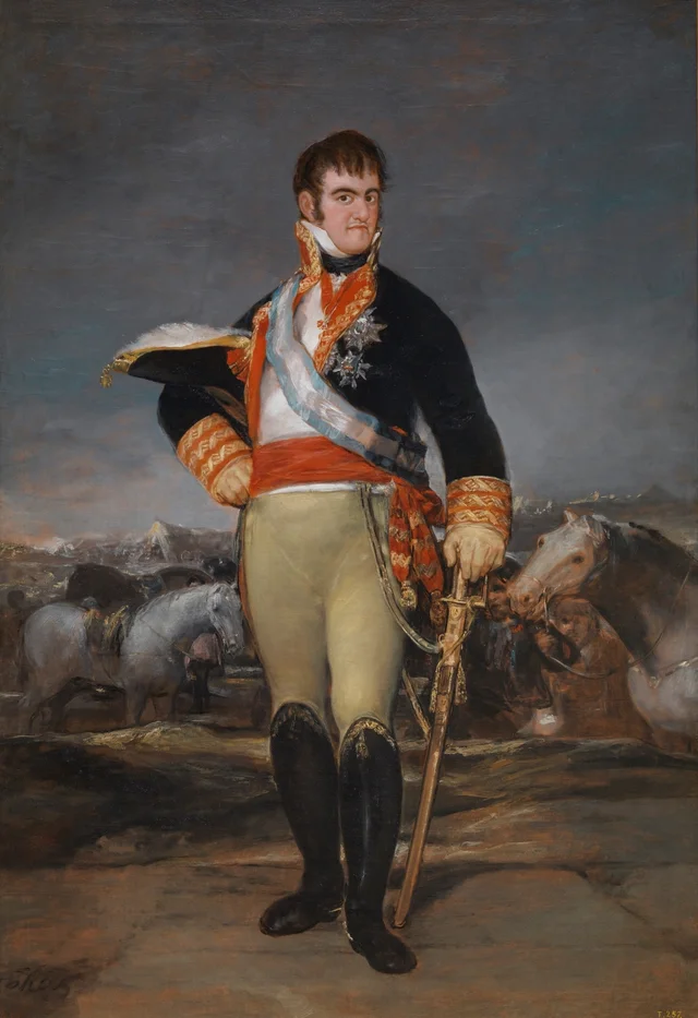Ferdinando VII in un accampamento