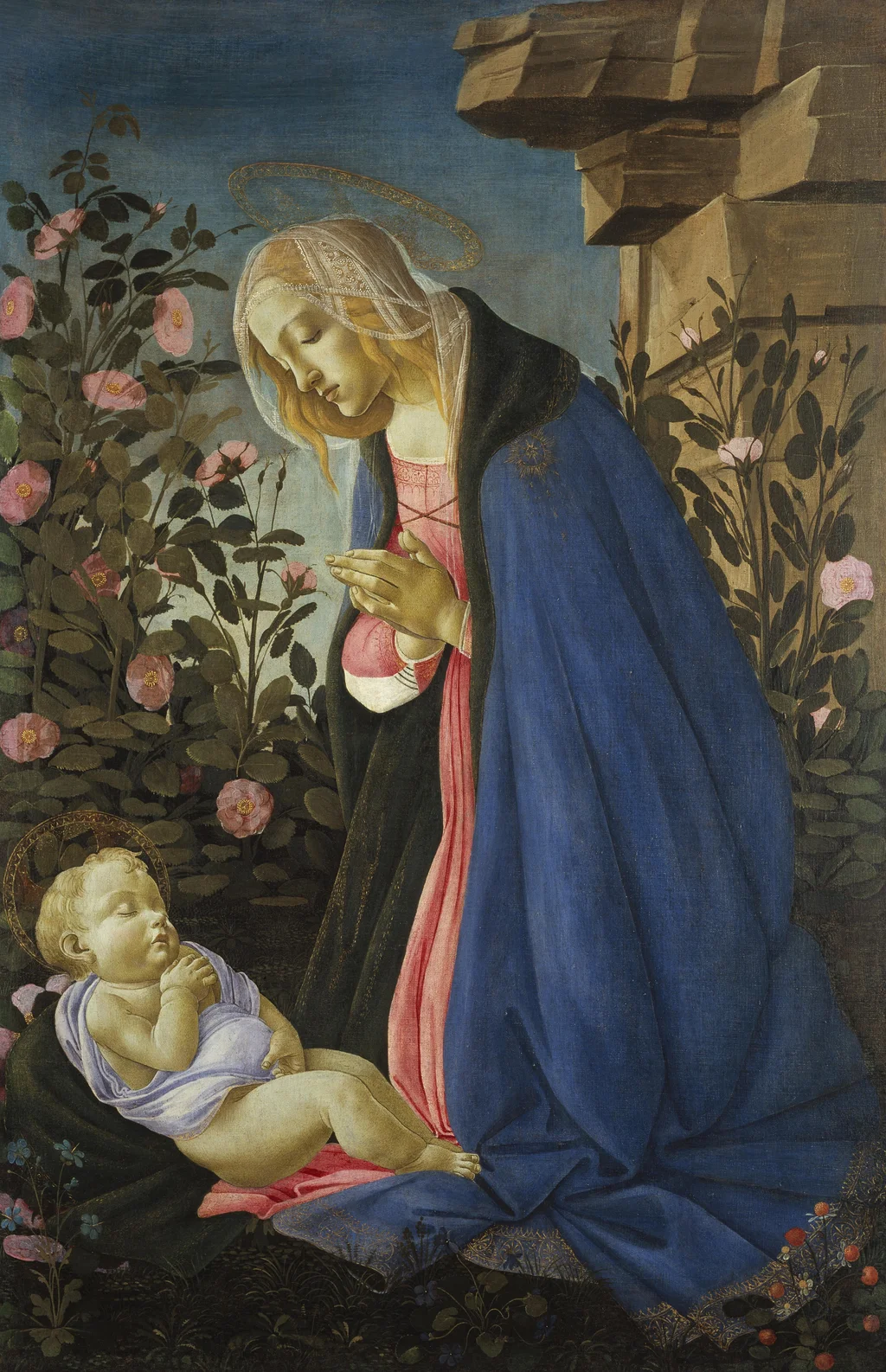 La Vierge adorant l'Enfant Jésus endormi