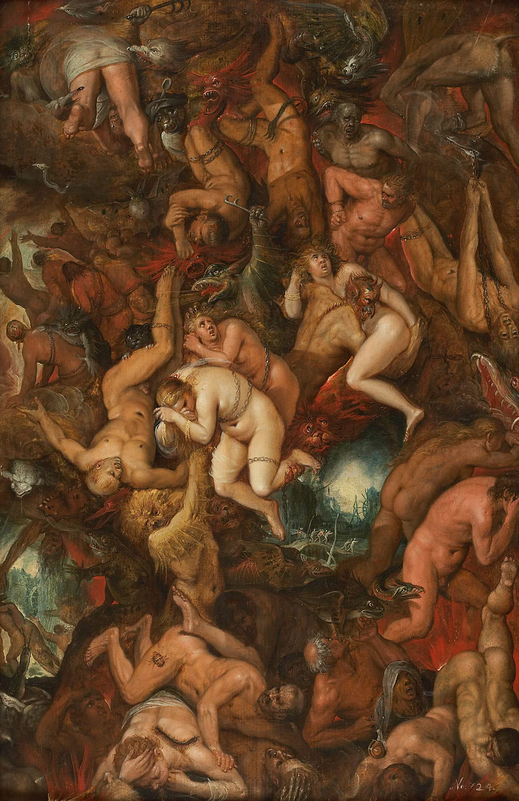 I dannati gettati nell'inferno