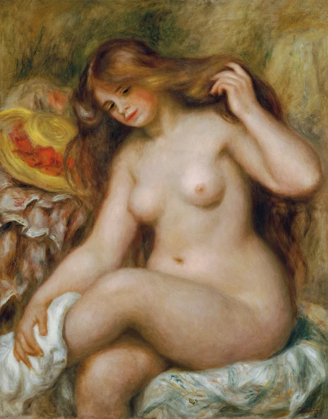 Bather with Loose Blond Hair