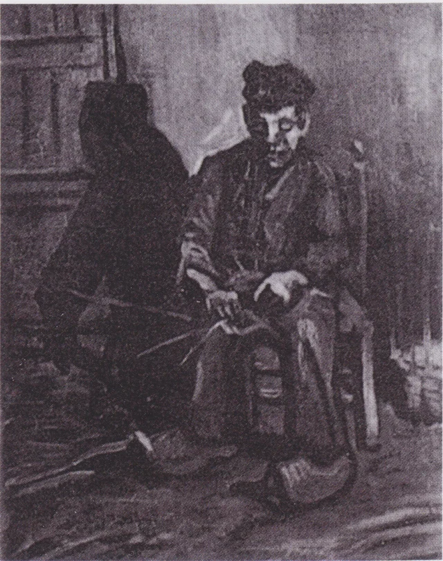 Peasant Making a Basket