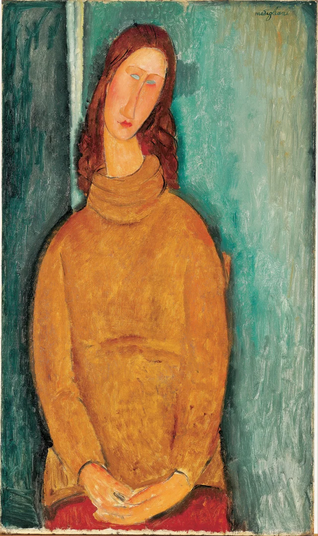 Jeanne Hébuterne con maglione giallo