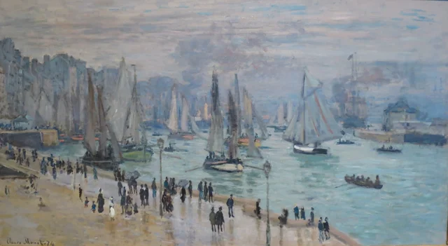 Pescherecci in uscita dal porto, Le Havre