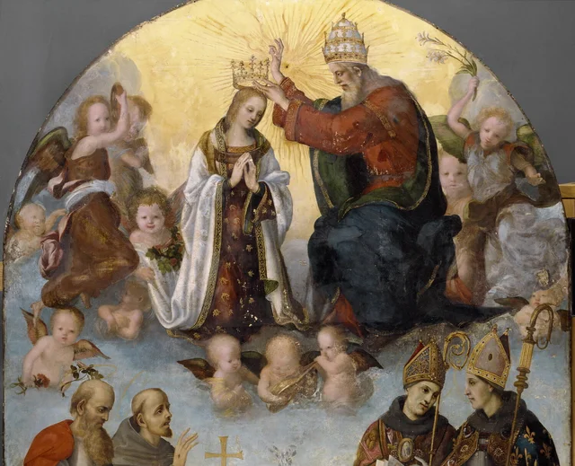 Coronation of Mary with Saints Jerome, Francis of Assisi, Bonaventura and Louis of Toulouse