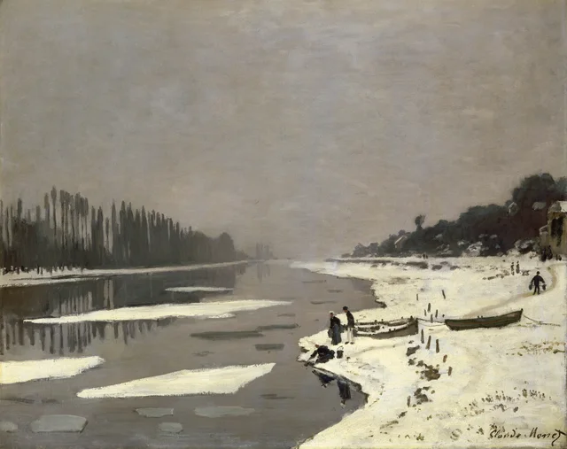 Eisschollen bei Bougival