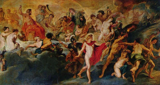 The gathering of the gods on Olympus chasing the Vices, 1622-1625