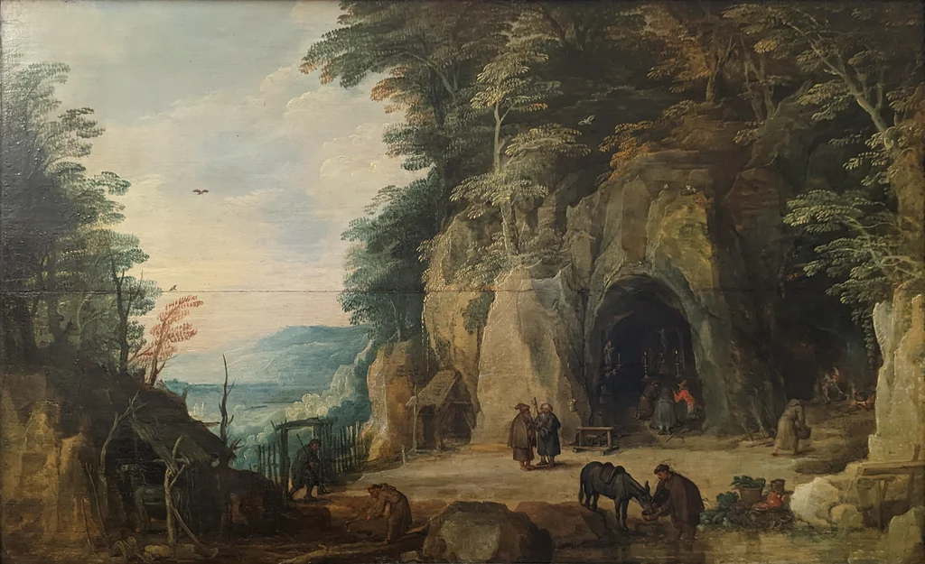Klause eines Mönchs in einer Höhle