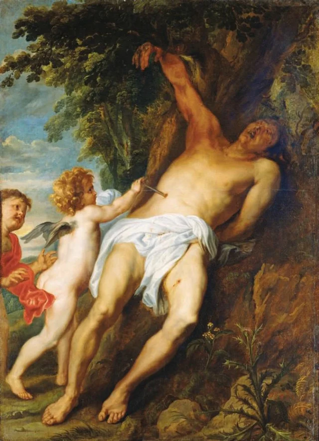 Saint Sebastian Tended by Angels