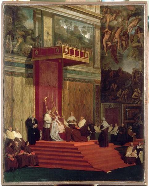 Pope Pius VII Holding a Papal Chapel