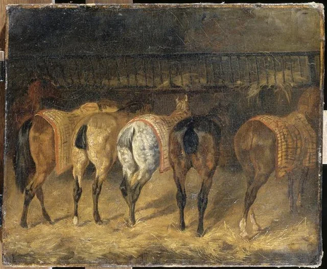 Five Horses Seen from Behind