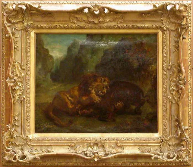 Lion and Wild Boar