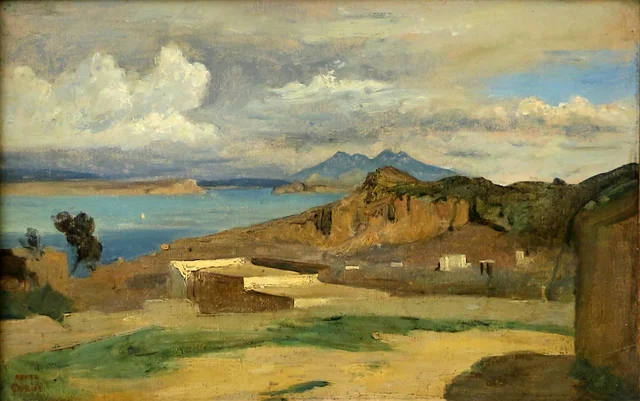Ischia, veduta presa dai pendii del monte Epomeo