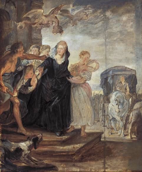 The departure of the queen from Paris