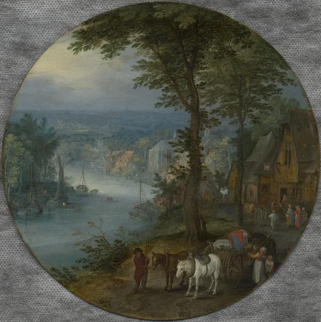 Inn at the road along the river