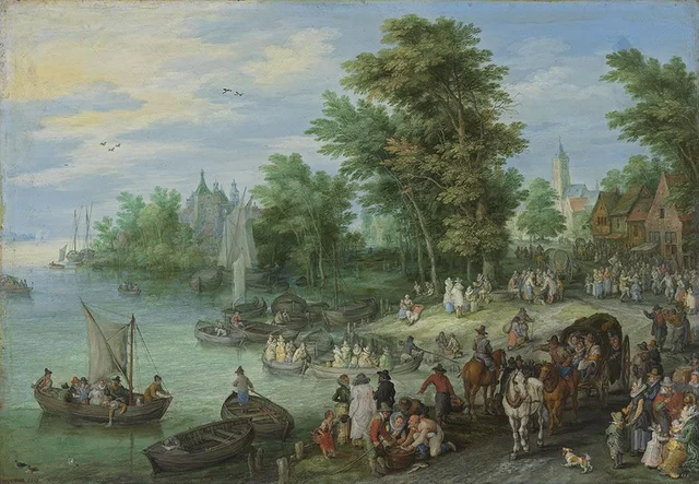 Landing Stage Near a Village