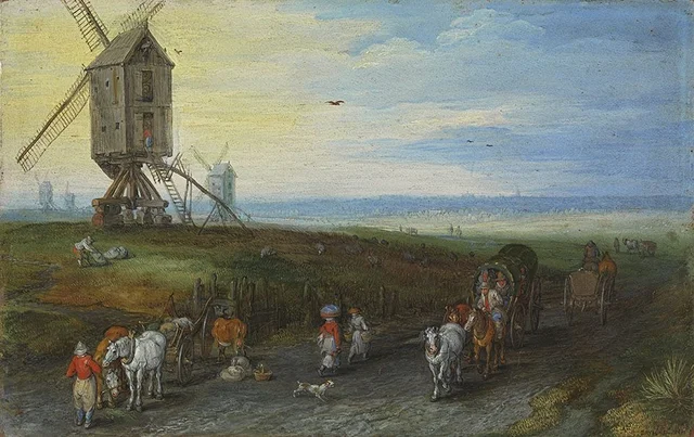 Country Road with Windmill