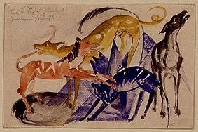 The four companion dogs of Prince Jusuff