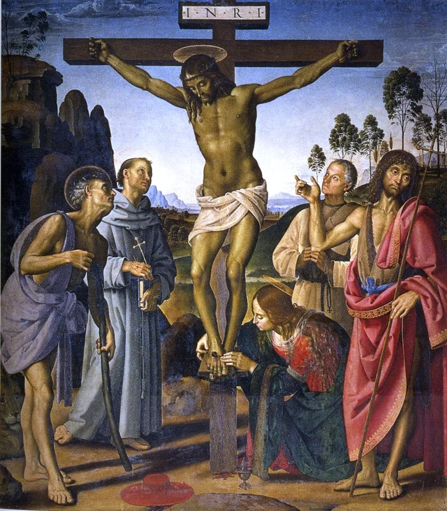 Crocifissione di Cristo con santi
