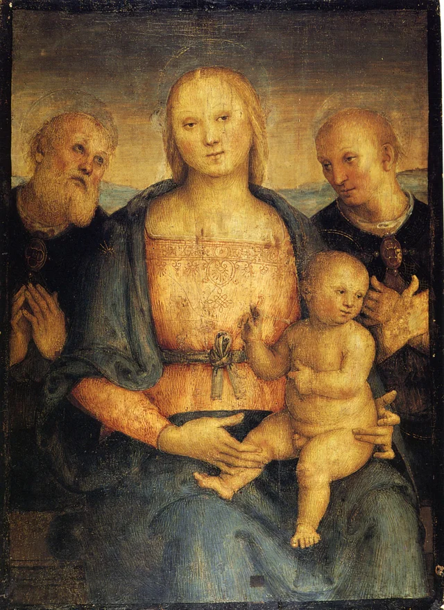 Madonna with child between Saint Herculanus and Saint Constantius