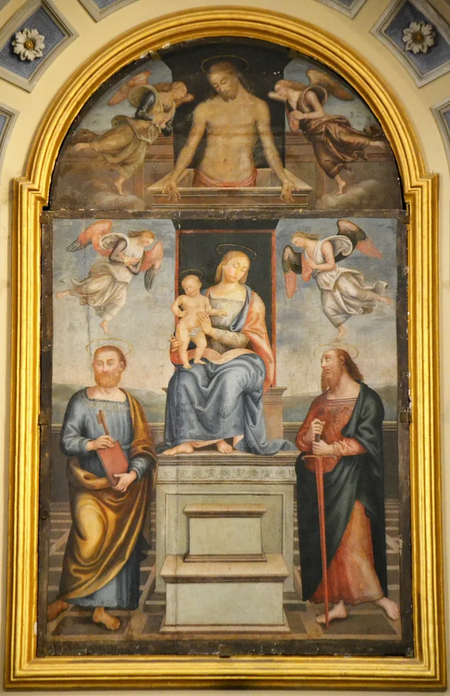 Maria mit Kind und den Heiligen Petrus und Paulus