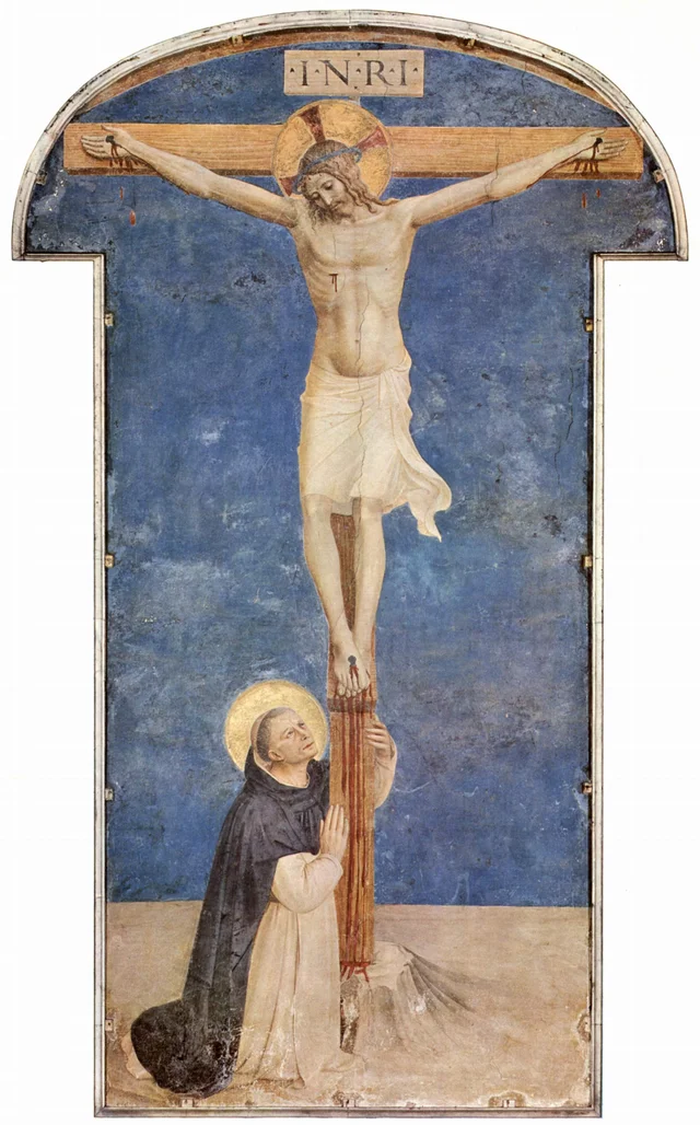 Saint Dominic adoring the Crucifixion