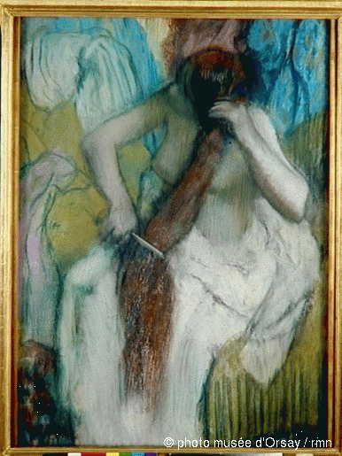 Woman Combing her Hair