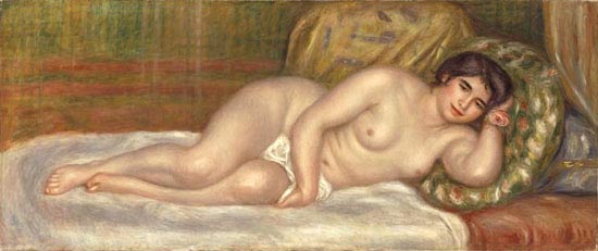 Naked woman, lying