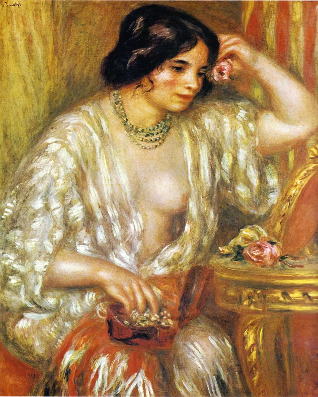 Gabrielle con i gioielli