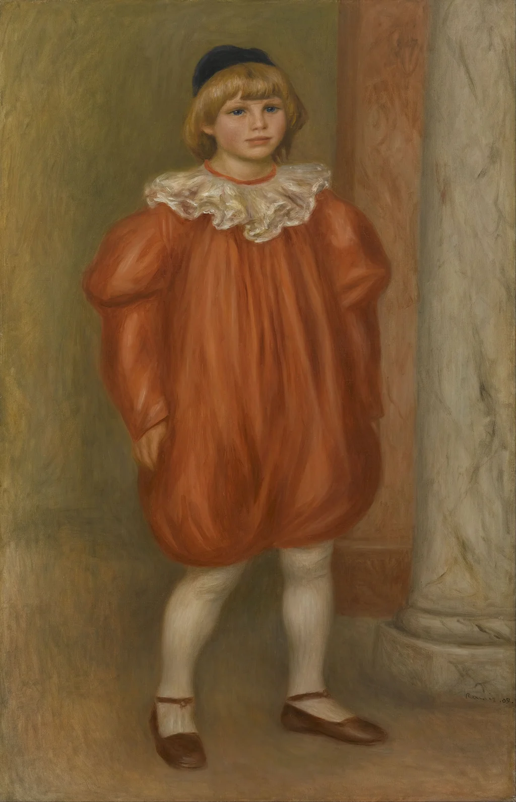 Claude Renoir vestito da clown