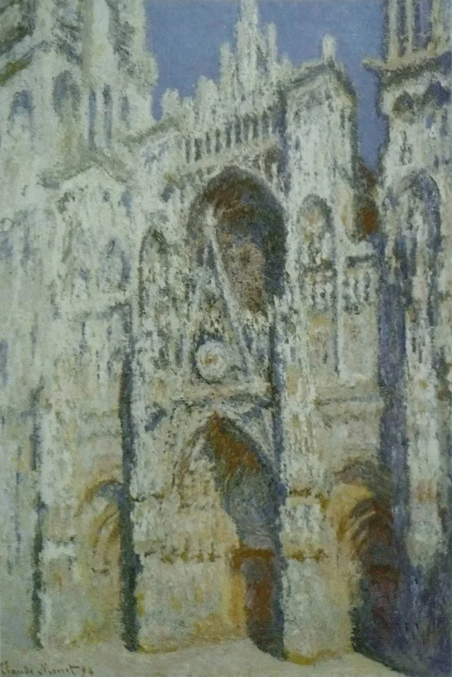 Rouen Cathedral, Portal and Tower Saint-Romain in the Sun