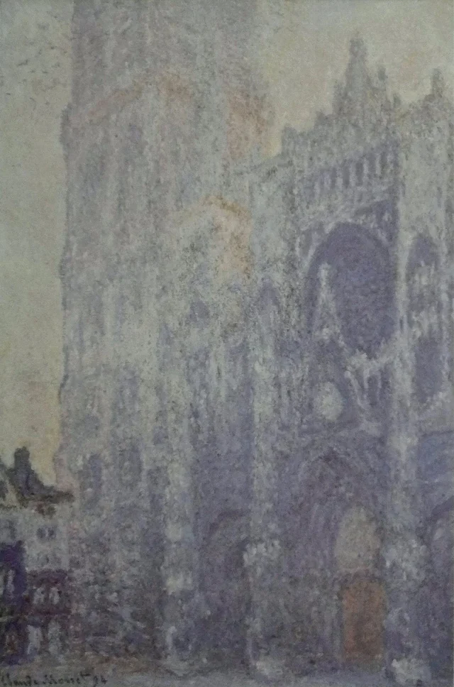 Kathedrale von Rouen, Portal und Turm Saint-Romain, Morgenlicht