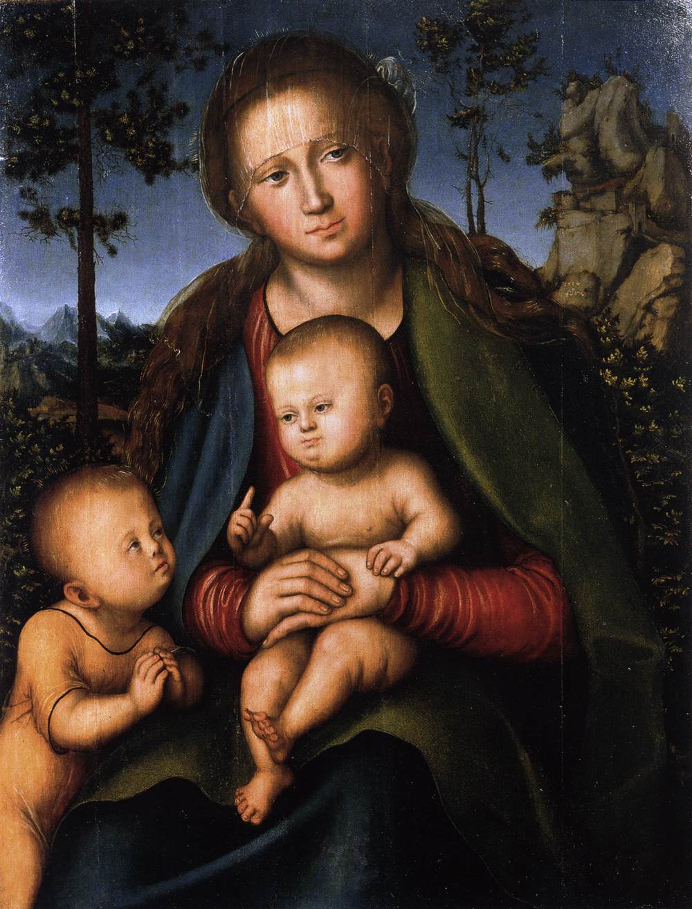 Madonna mit Kind und dem jungen Johannes dem Täufer