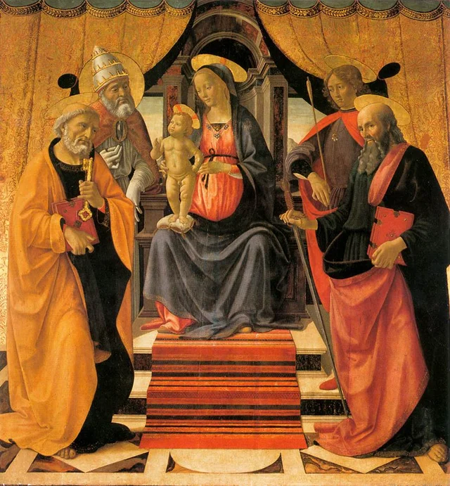 Vierge à l'Enfant en majesté avec des saints