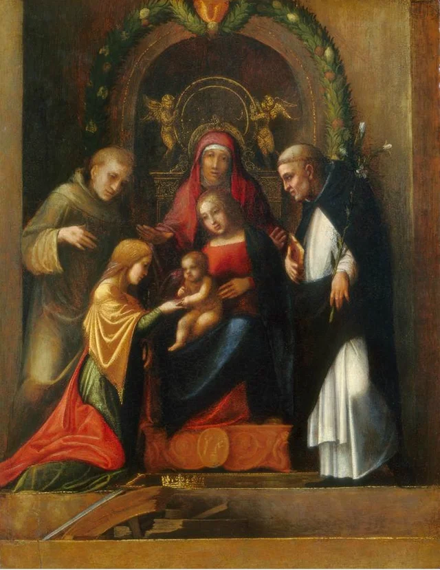 Mystical marriage of Saint Catherine