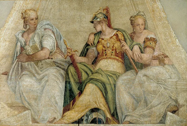 Minerva tra la Geometria e l'Aritmetica