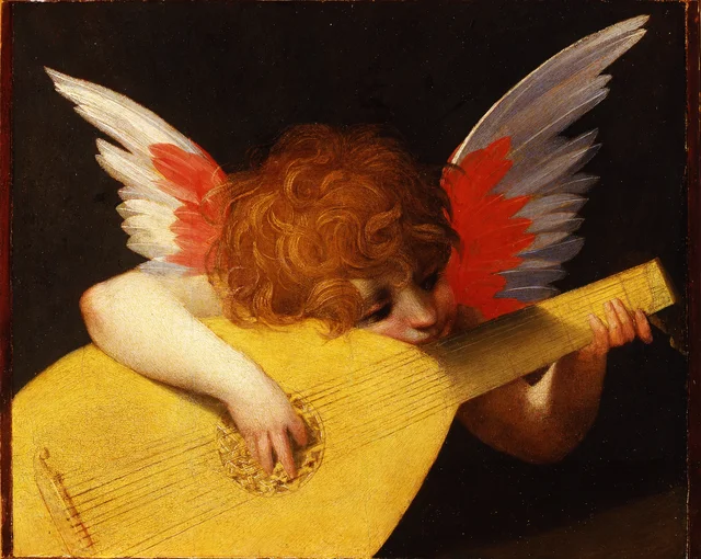 Anjo tocando alaúde