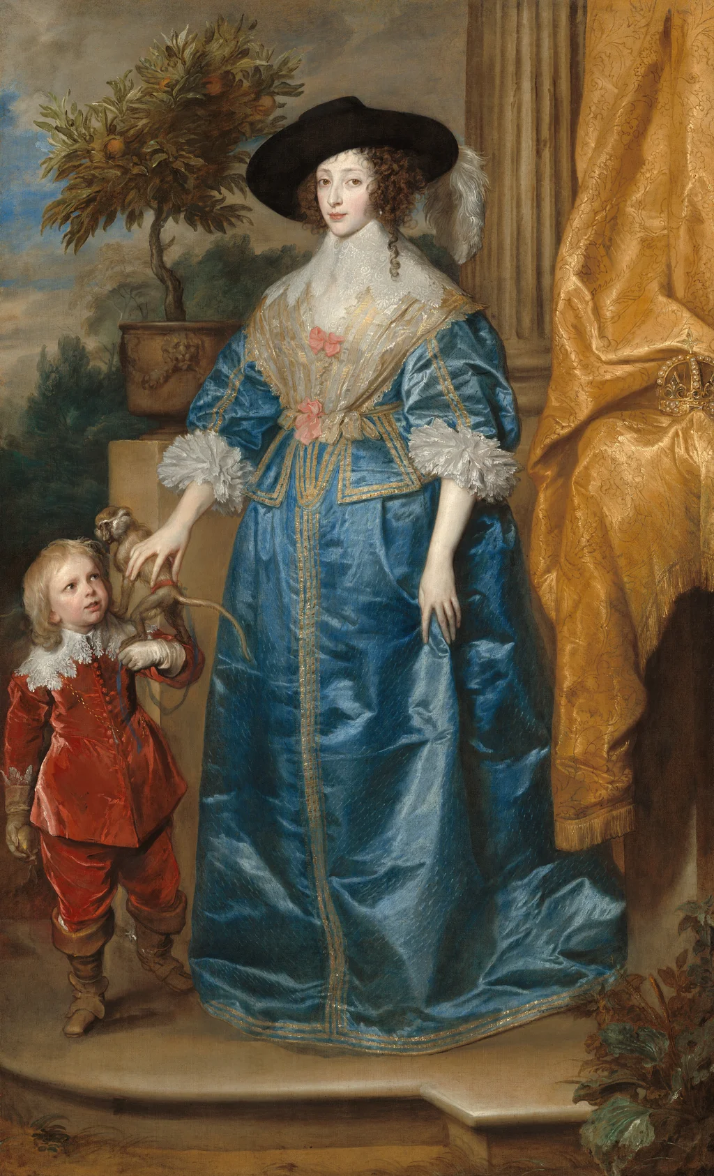 La regina Enrichetta Maria con Sir Jeffrey Hudson