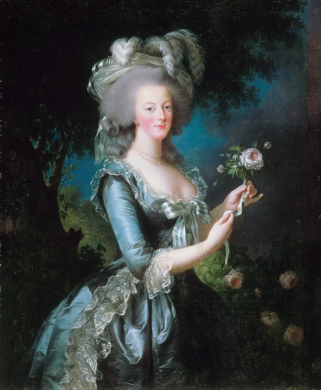 Maria Antonietta con una rosa