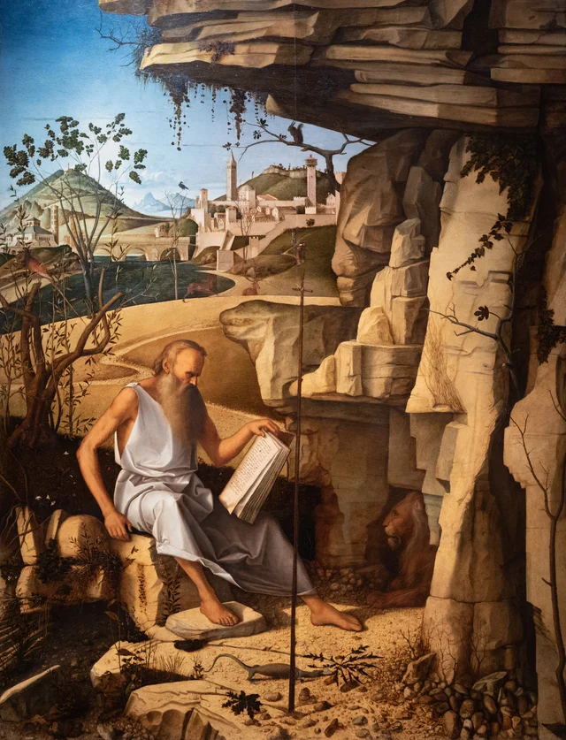 San Girolamo che legge nel deserto