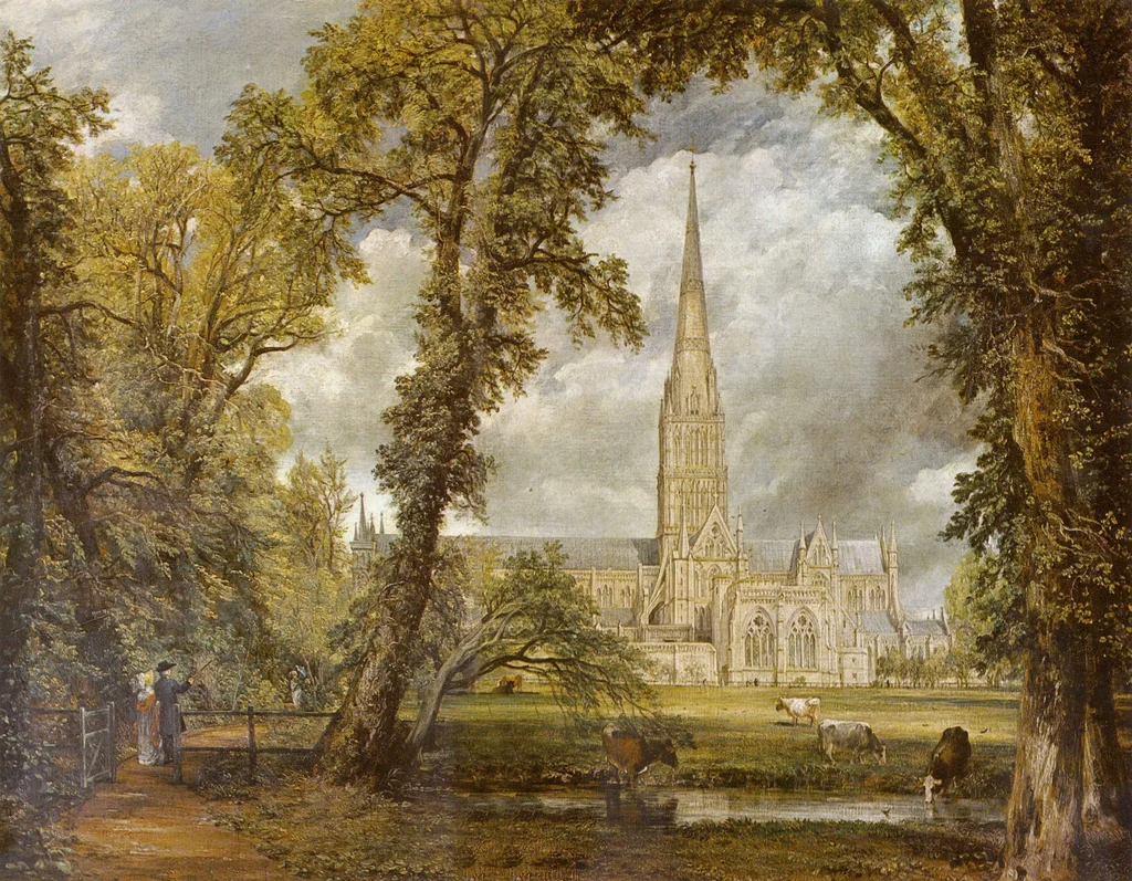 La catedral de Salisbury desde los jardines del obispo
