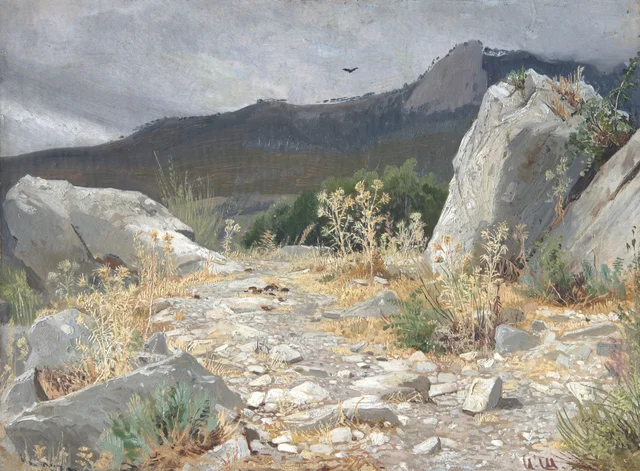 Sendero de montaña. Crimea