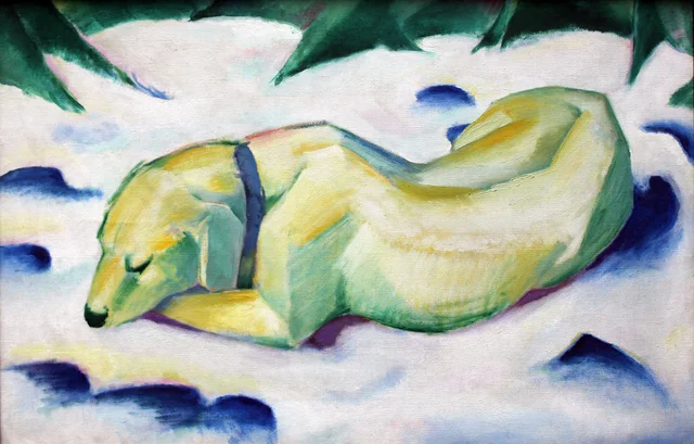 Dog Lying in the Snow